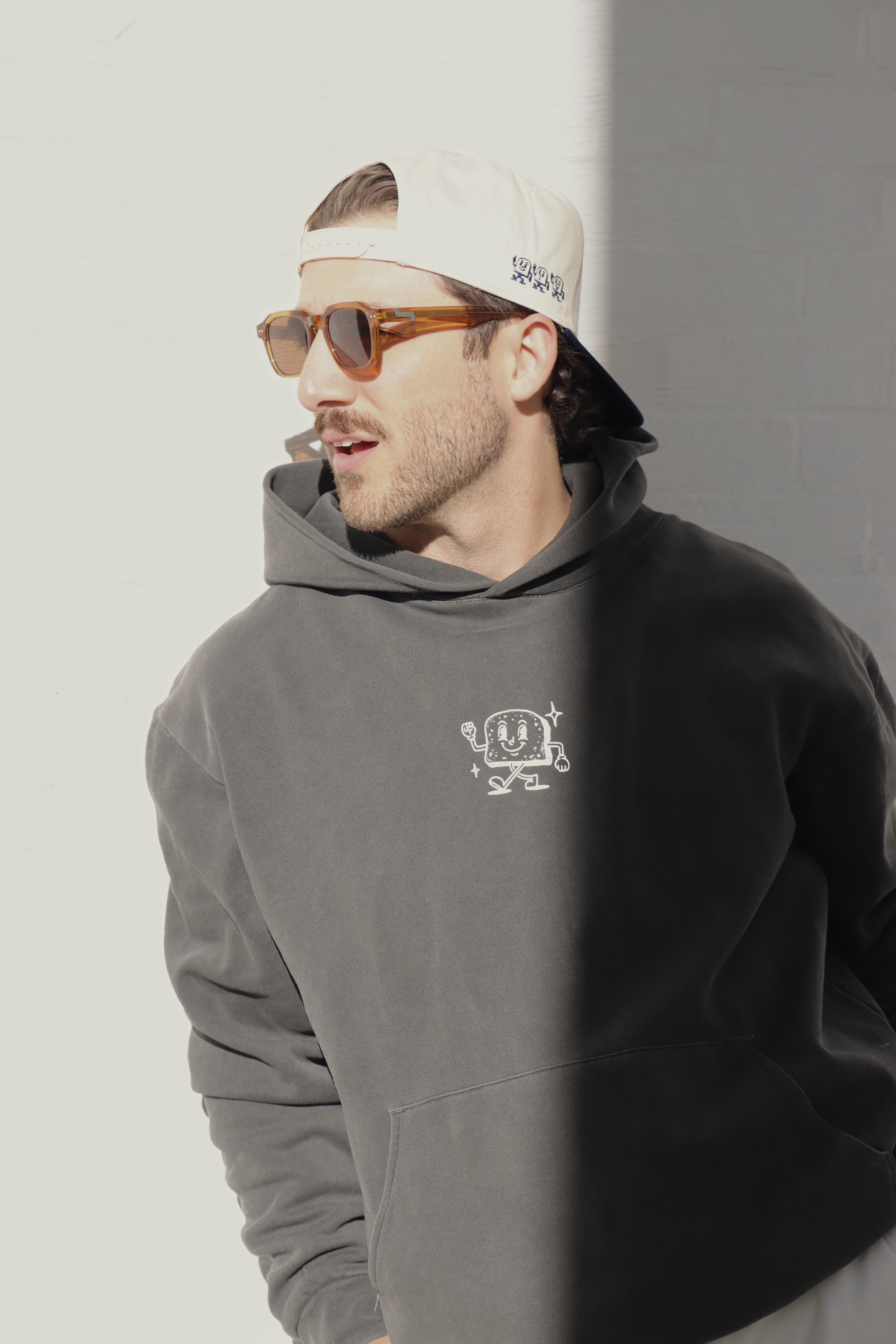 "gluten free gang" hoodie - pigment black