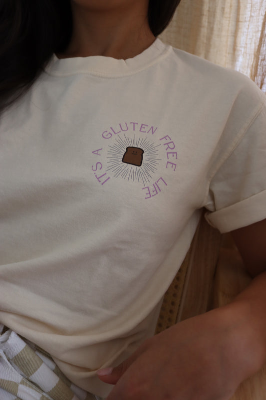SALE | "it's a gluten free life" - short sleeve t-shirt (ivory)