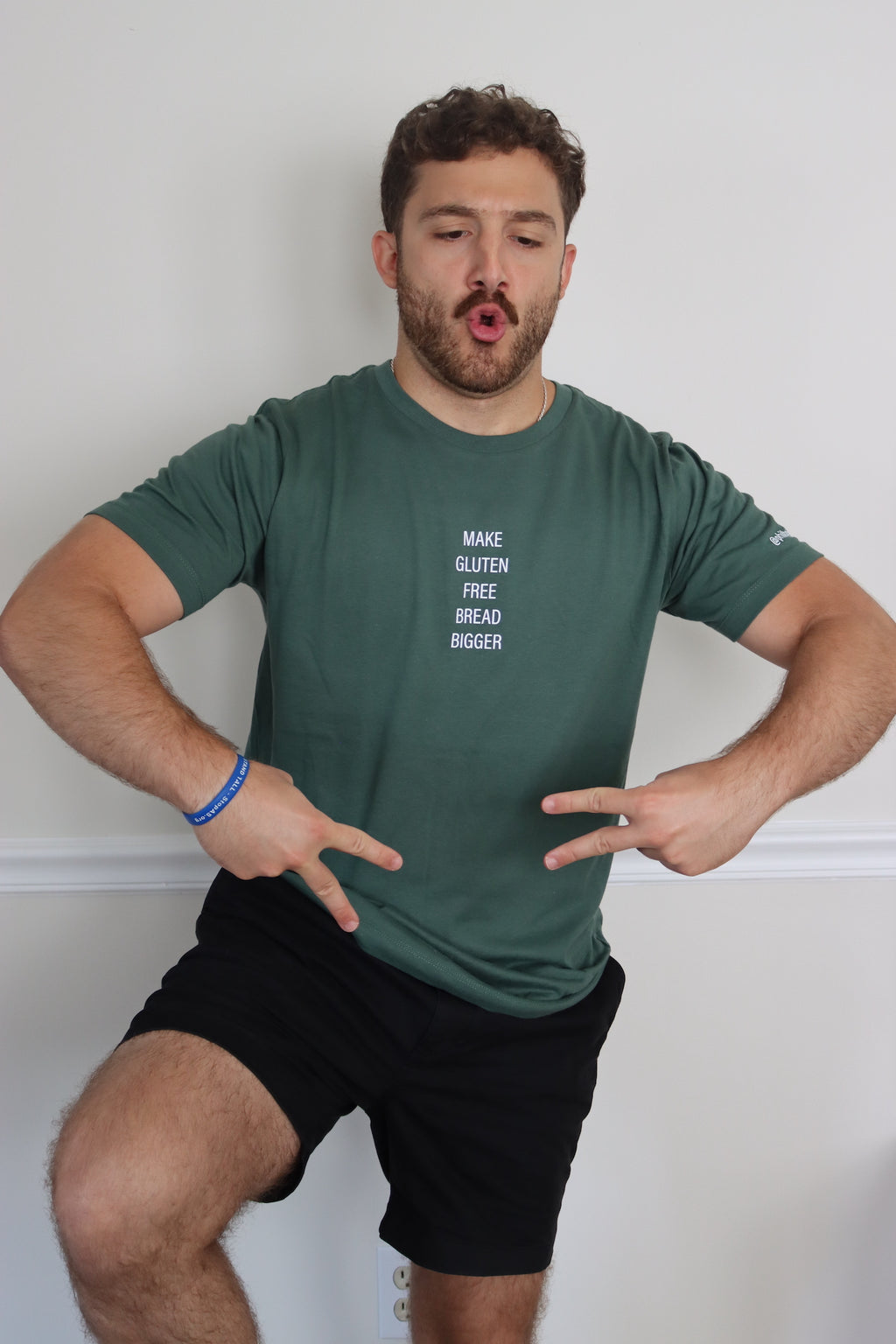 SALE | "make gluten free bread bigger" tee - alpine green
